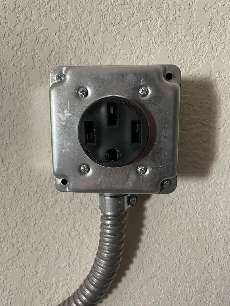 NEMA 14-50 outlet installed for Smart Home Electrical in Weldon Spring